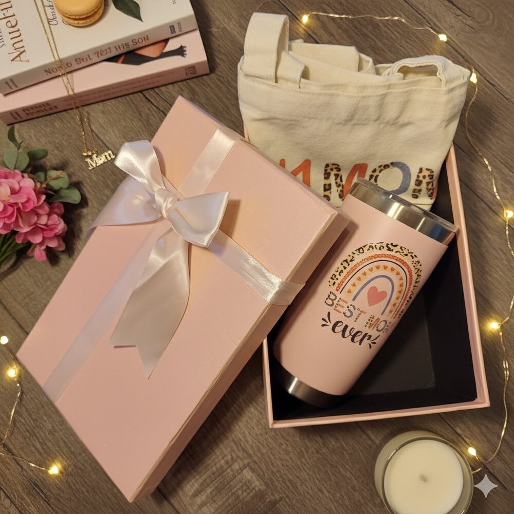 Best Mom Ever Gift Set Tumbler and Tote Bag